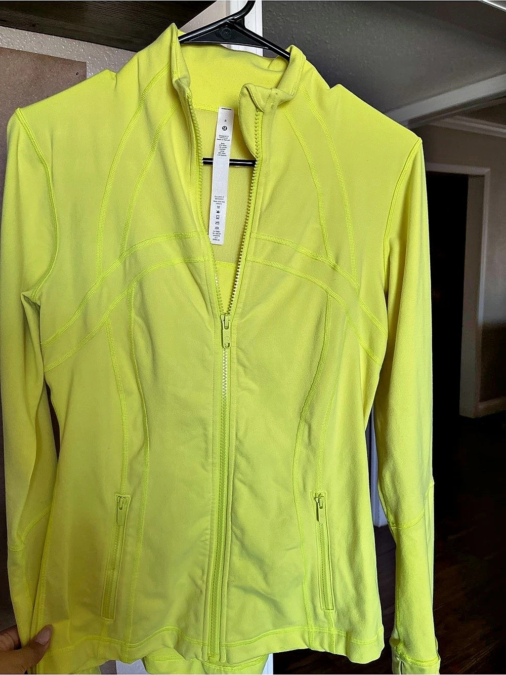 lululemon Define Jacket Yellow Full-Zip Size 8
